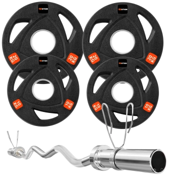 zestaw sztanga gryf obciążenia duży zestaw motion